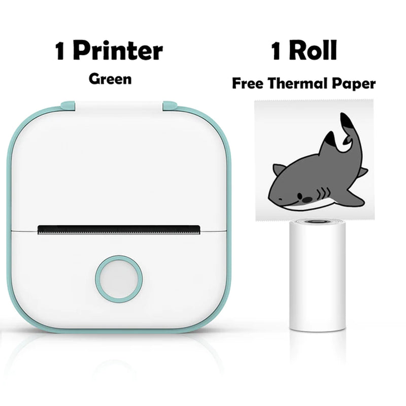 Lisslune | T02 Portable Mini Wireless Thermal Pocket Printer Self-Adhesive Stickers Used for DIY, Journal Stickers Portable Printer