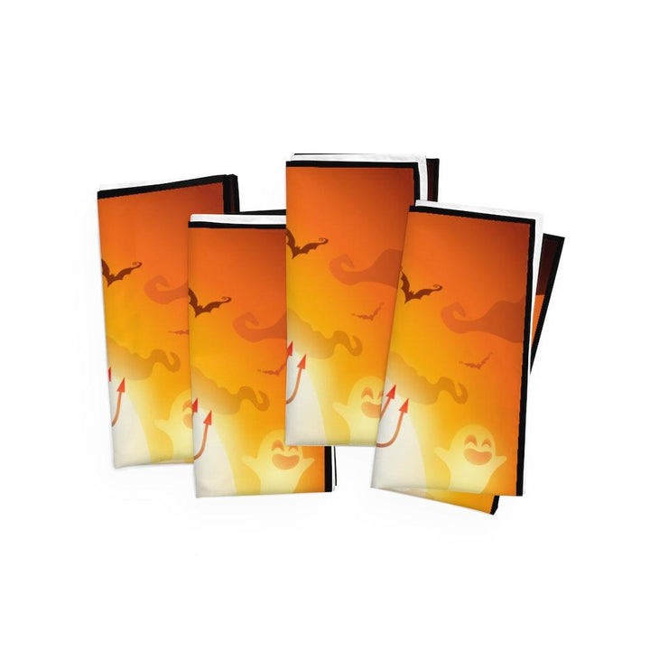 Lisslune | Chic personalized autumn Halloween cocktail napkins set - tailored elegance