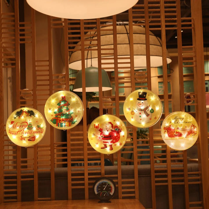 Lisslune | Christmas Tree LED Window Lights – 3D Battery-Powered Fairy Glow with Easy Hang & Double-Sided Tape