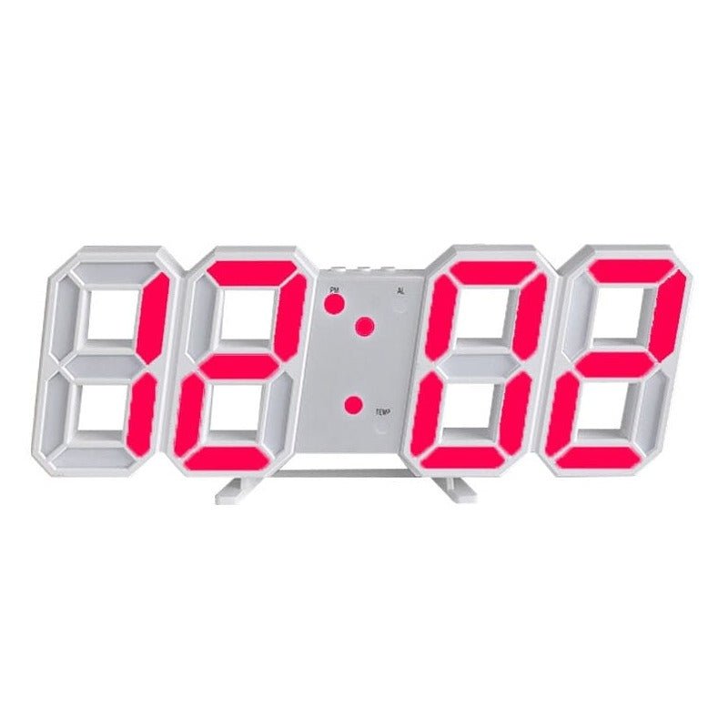 Lisslune | Digital 3D LED Wall Clock – Modern Design with Dimming Function and Optimal Visibility