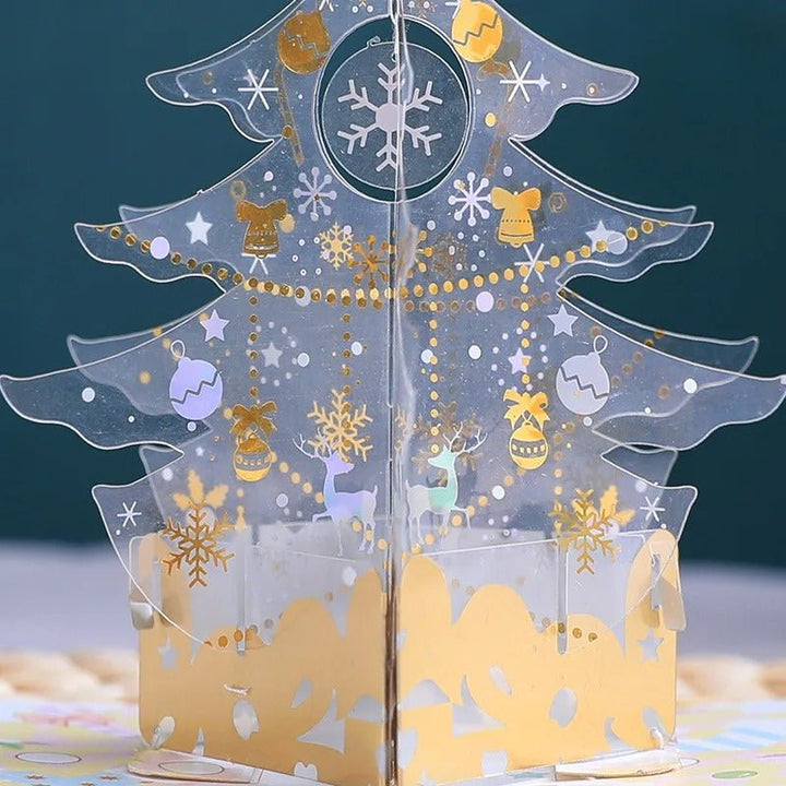 Lisslune | Pop Up Christmas Tree Card - 3D Merry Christmas Greeting Card