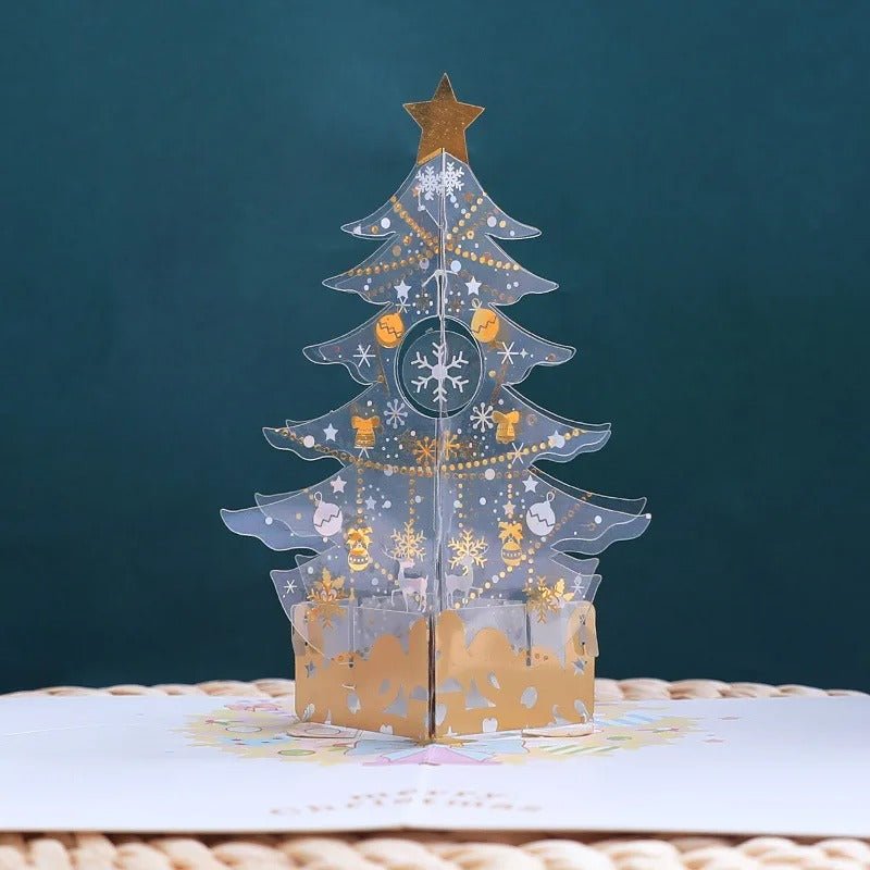 Lisslune | Pop Up Christmas Tree Card - 3D Merry Christmas Greeting Card