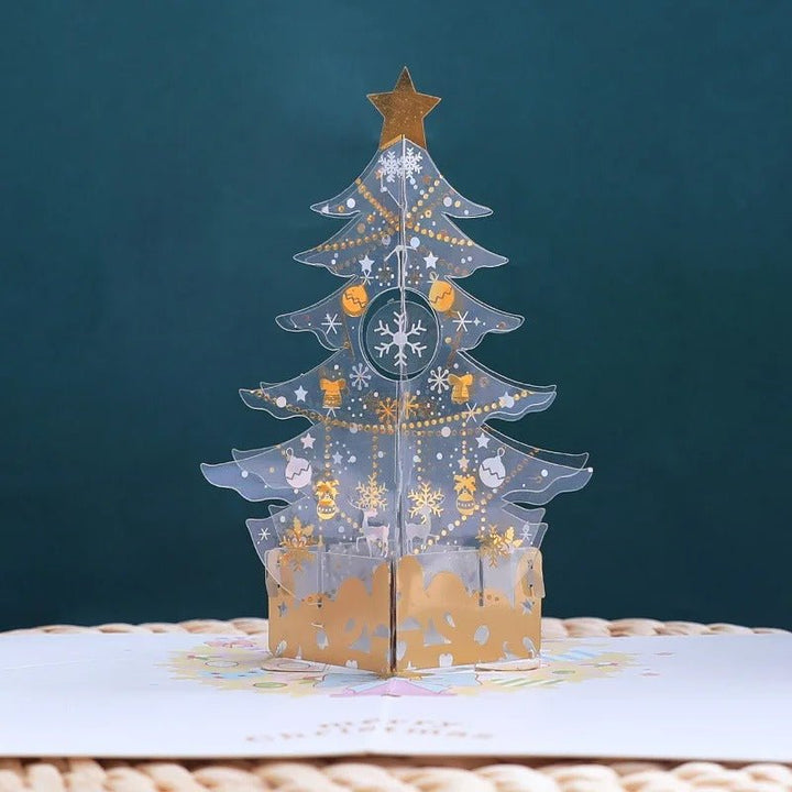 Lisslune | Pop Up Christmas Tree Card - 3D Merry Christmas Greeting Card