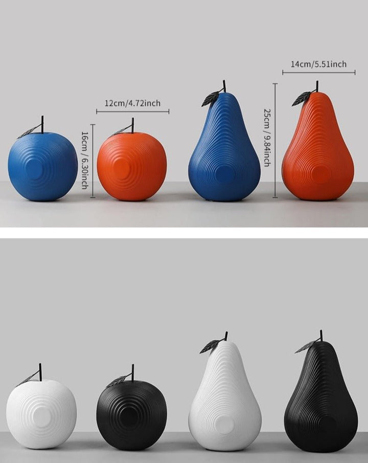 Lisslune | Texture Fruit Apple & Pear Sculpture