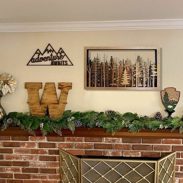 Lisslune | Wall Decor - WoodForrest 3D - Enchanting Forest Scene - Fox & Tree Shadow