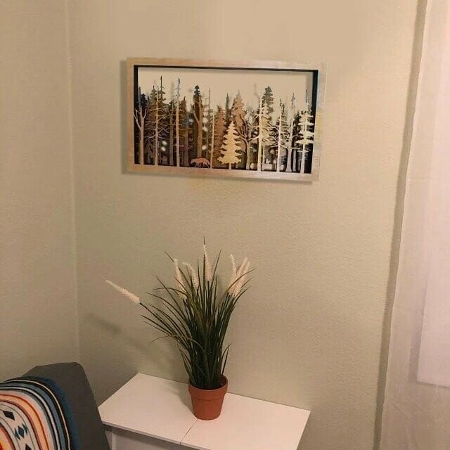 Lisslune | Wall Decor - WoodForrest 3D - Enchanting Forest Scene - Fox & Tree Shadow