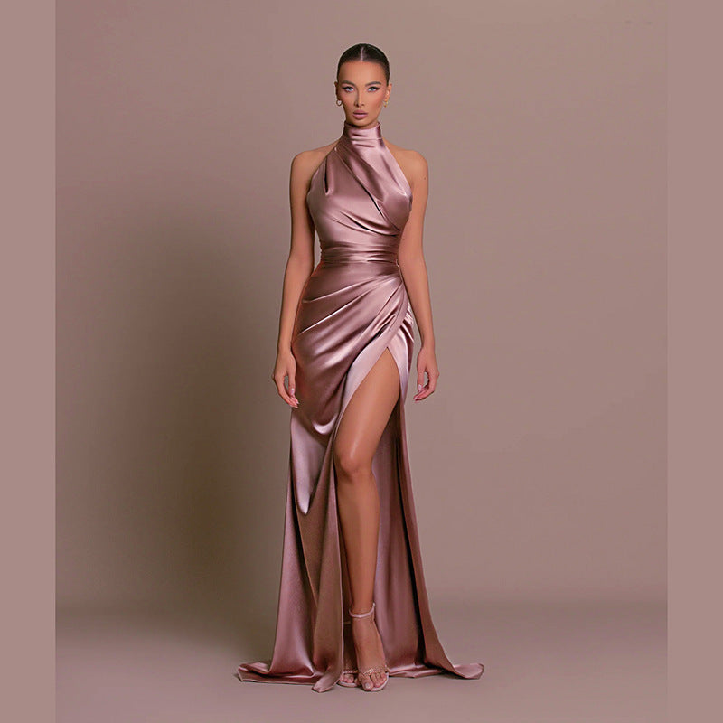Lisslune | Versatile Sleeveless Autumn Collar Long Dress