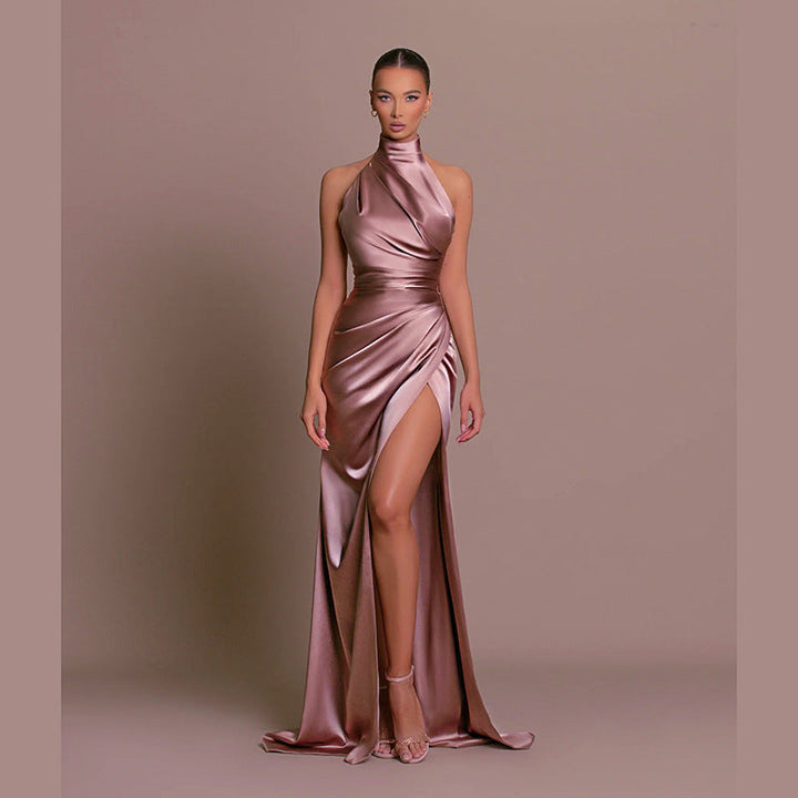 Lisslune | Versatile Sleeveless Autumn Collar Long Dress