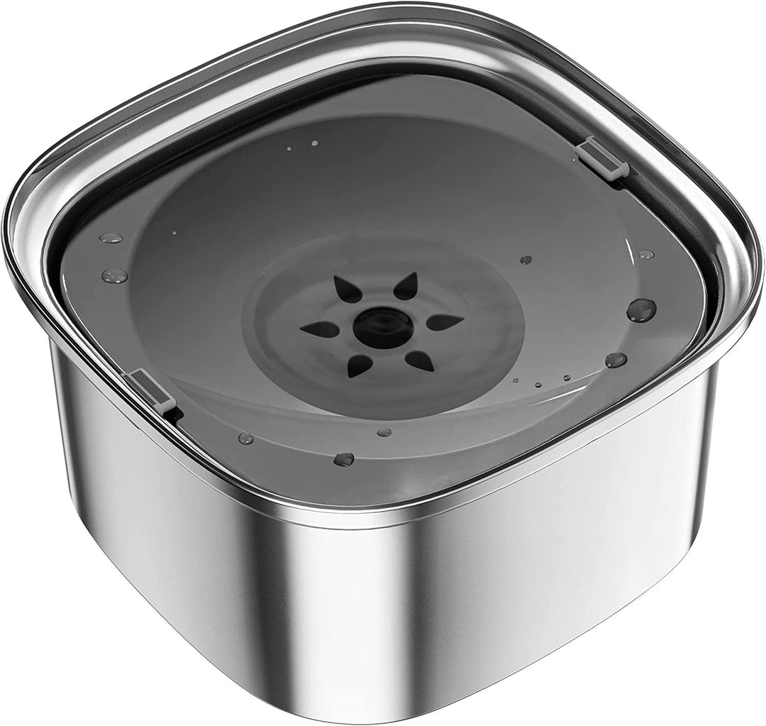 Lisslune | AquaLux | Stainless Steel Floating Water Bowl for Pets | Large Capacity | Stylish Design