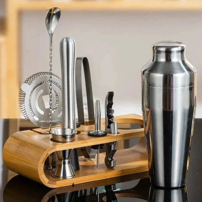 Lisslune | MixArt Metallic Bar Set | Elegant Cocktail and Bartender Set | Perfect Drinks Made Easy