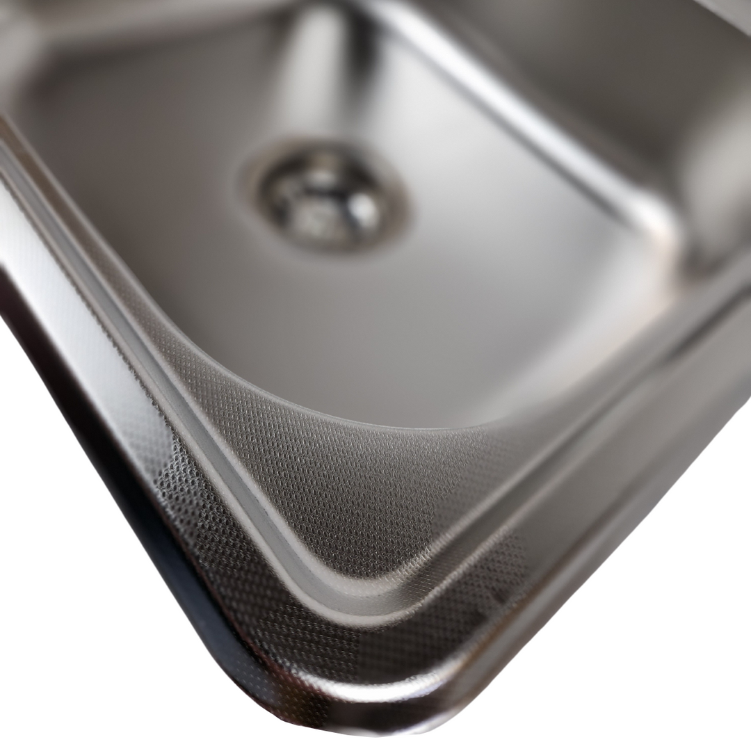 Lisslune | Single Basin Kitchen Sink Micro Len 48x48 + Trap