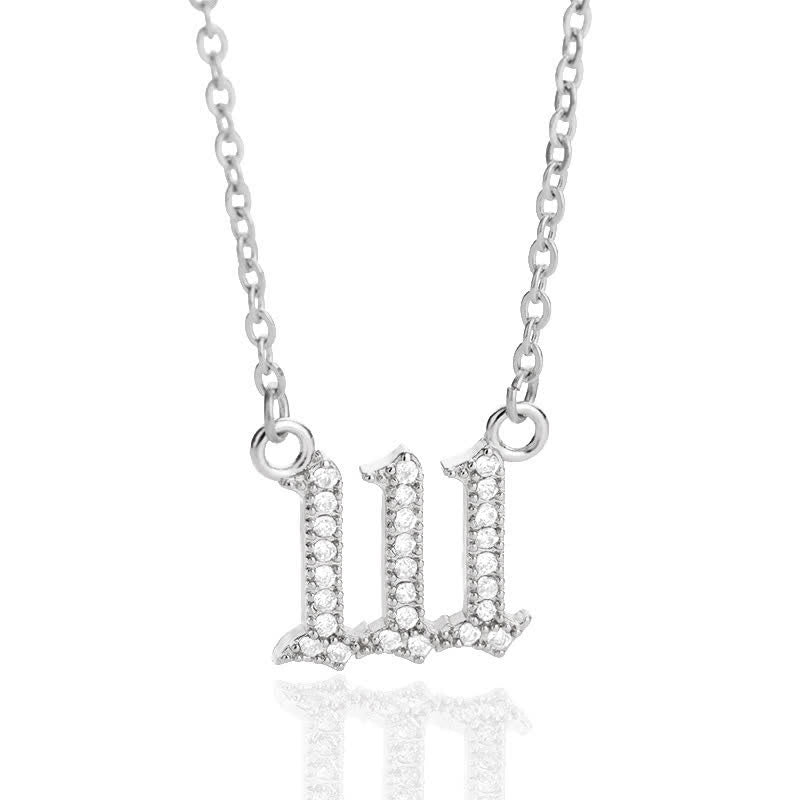 Lisslune | Zirconia English Numbers Necklace – Seraphina