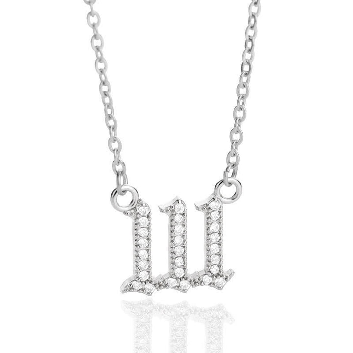 Lisslune | Zirconia English Numbers Necklace – Seraphina
