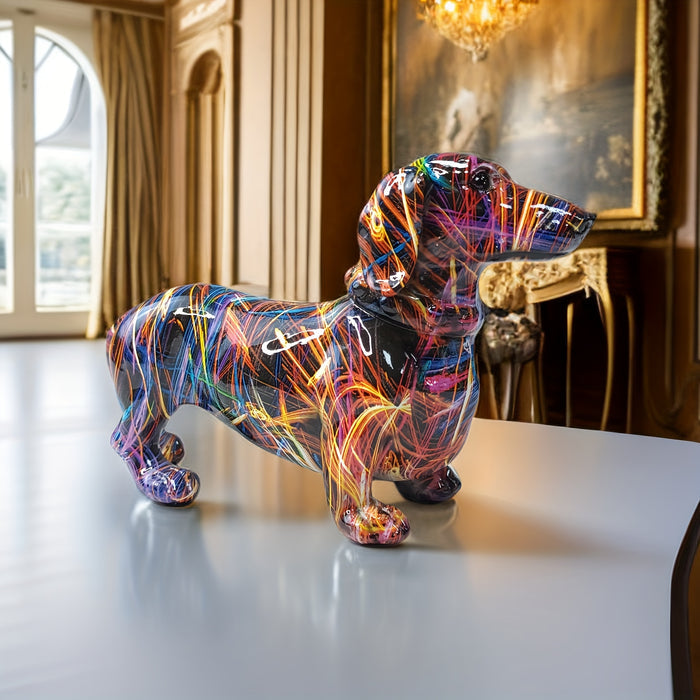Lisslune | Dachshund Delight – Colourful Dachshund Ornament for a Playful Touch at Home