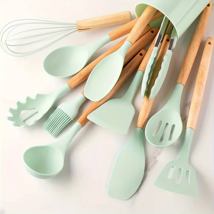 Lisslune | Kitchen tool set – silicone – non-stick coated – heat resistant