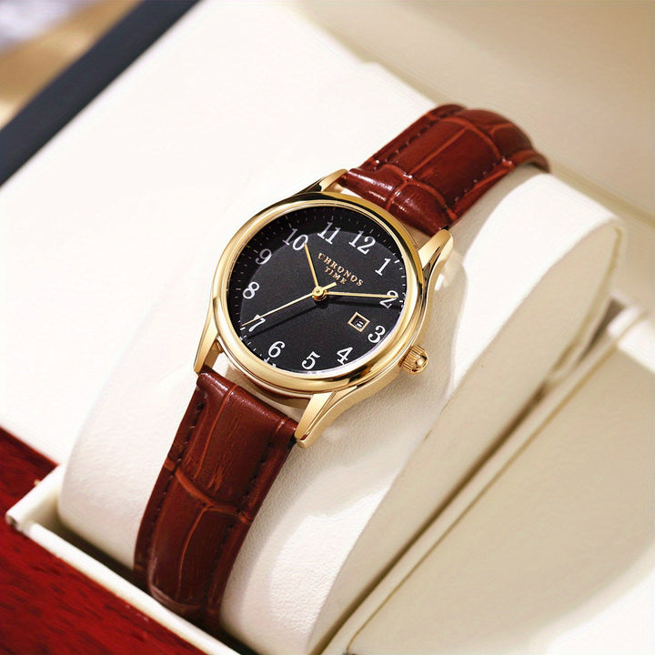 Lisslune | Elegant Women’s Watch – Quartz Wristwatch with Synthetic Leather Strap | Perfect Gift for Her