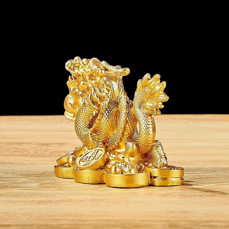 Lisslune | Fortune Dragon Resin Decor for Home & Office