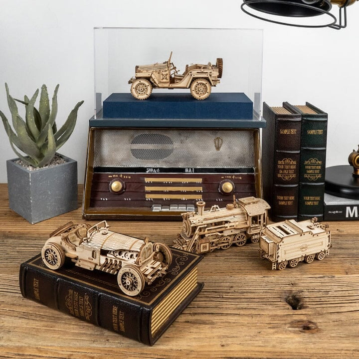 Lisslune | Super Wooden Mechanical Model Puzzle Set