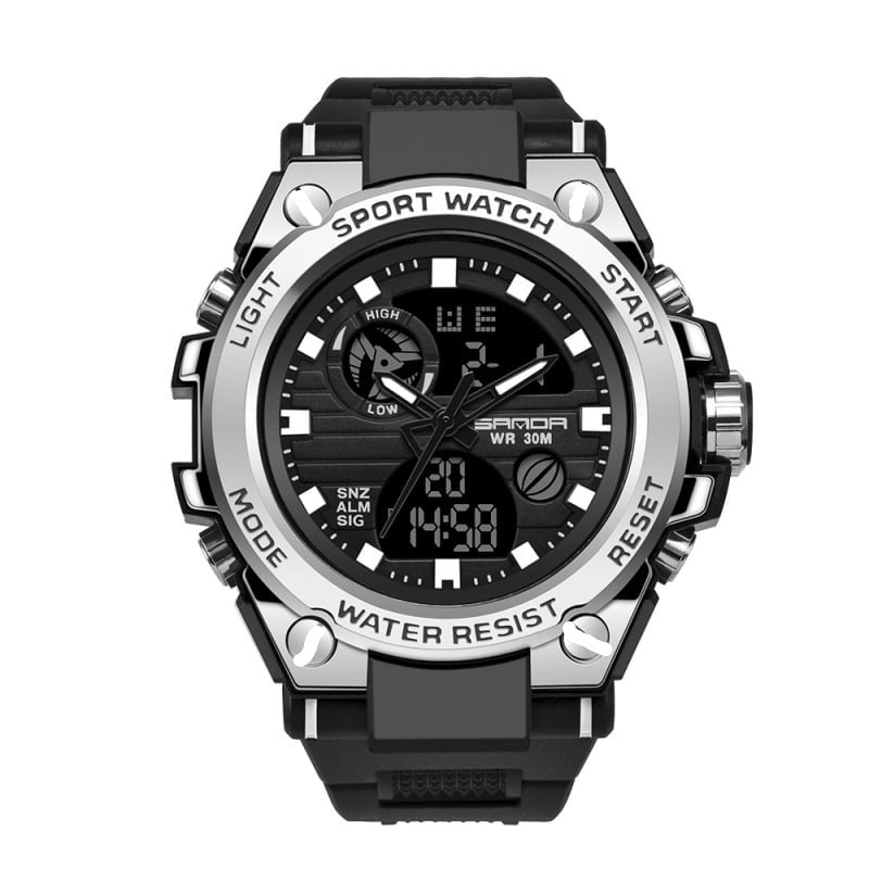 Lisslune | Sporty Dual-Display Mode Multifunctional Waterproof Luminous Men's Wristwatch