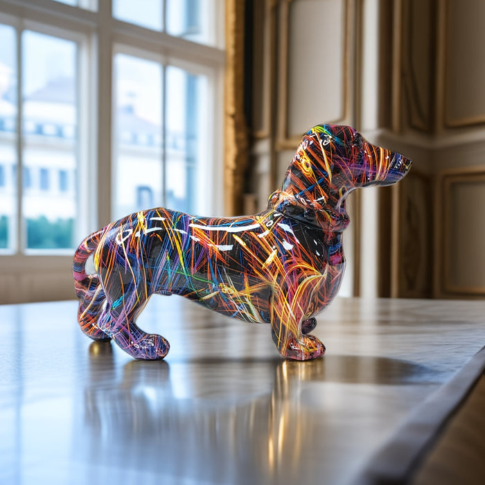 Lisslune | Dachshund Delight – Colourful Dachshund Ornament for a Playful Touch at Home