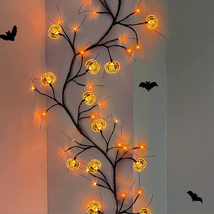 Lisslune | Halloween LED Willow Key Light Cute Cartoon Bat Pumpkin Decoration For Indoor Outdoor Party Home Decor