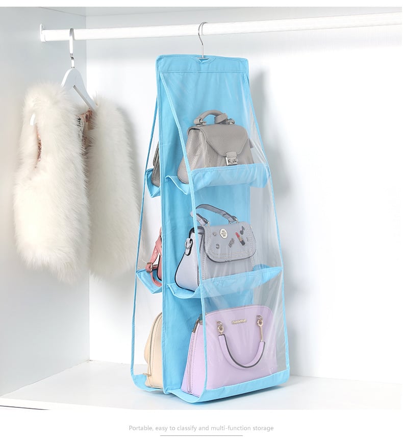 Lisslune | Hanging Handbag Organizer – Double-sided Design with 6 Compartments