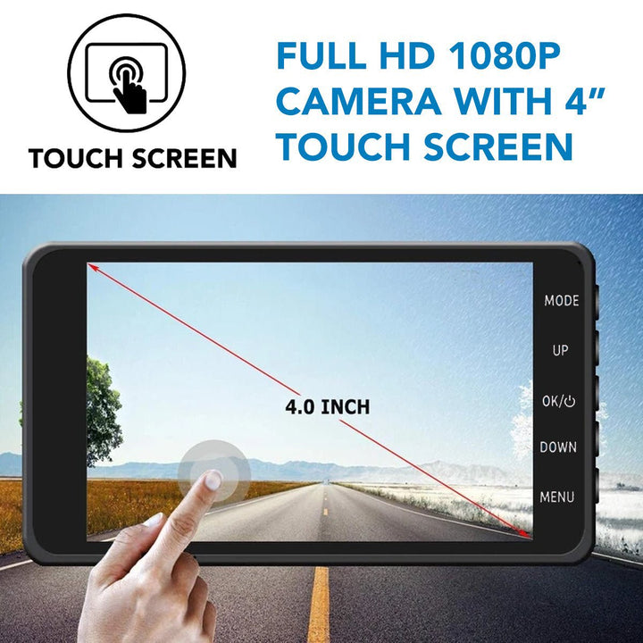 Lisslune | Dashcam DuoView 1080P – Front & Rear Image with Night Vision and Motion Detection