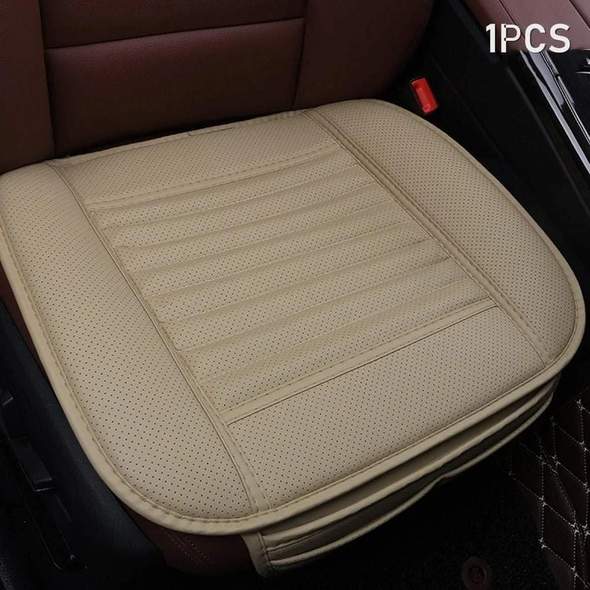 Lisslune | Leather Bamboo Charcoal Car Seat Cushion-Absorbing odor(Four Seasons Universal)