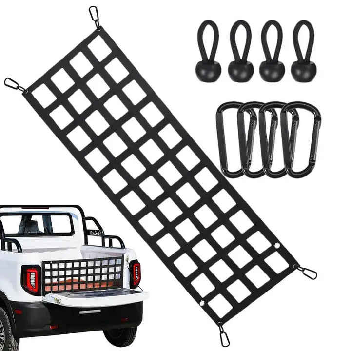 Lisslune | Heavy-duty truck tailgate cargo net with UV protection for full-size trucks