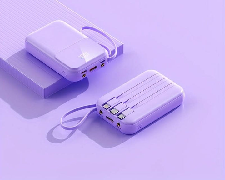Lisslune | 10000mAh Portable Power Bank with Cables