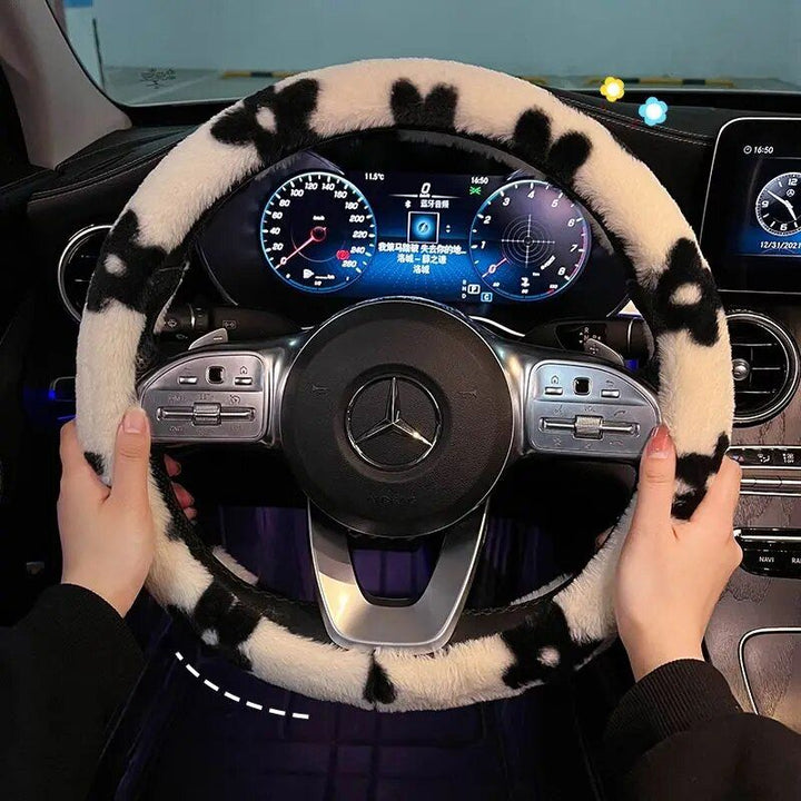 Lisslune | Plush Winter Steering Wheel Cover