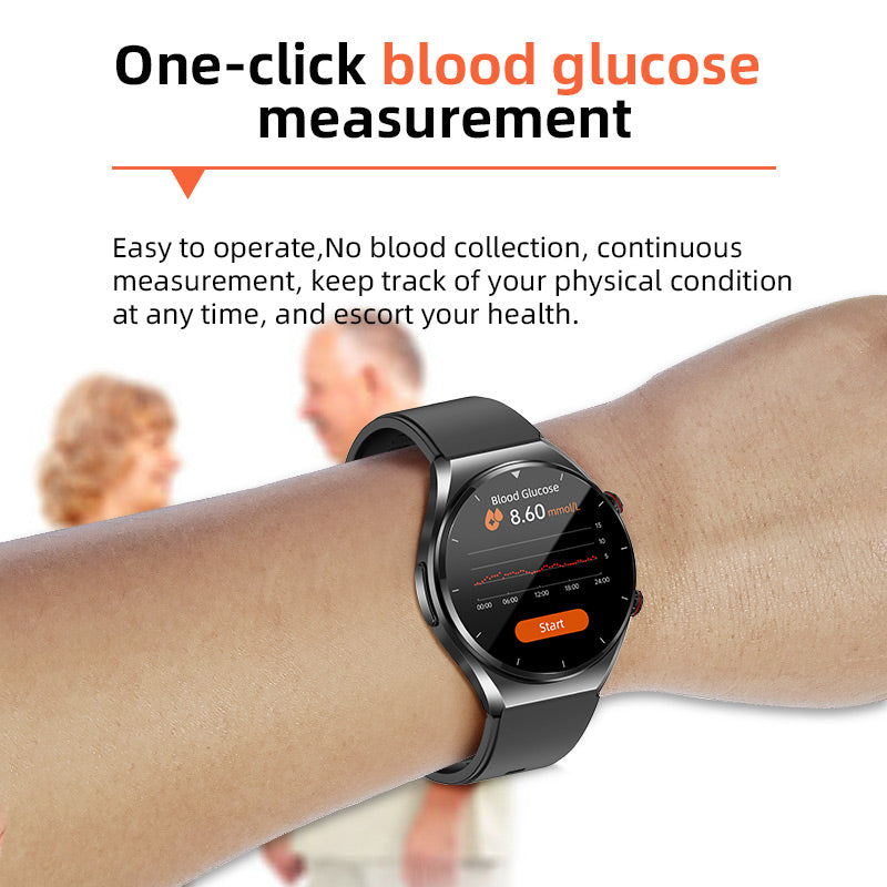 Lisslune | One-Click Blood Sugar|Blood Glucose Blood Pressure ECG|ECG HRV Heart Rate Monitor Health Smart Watch