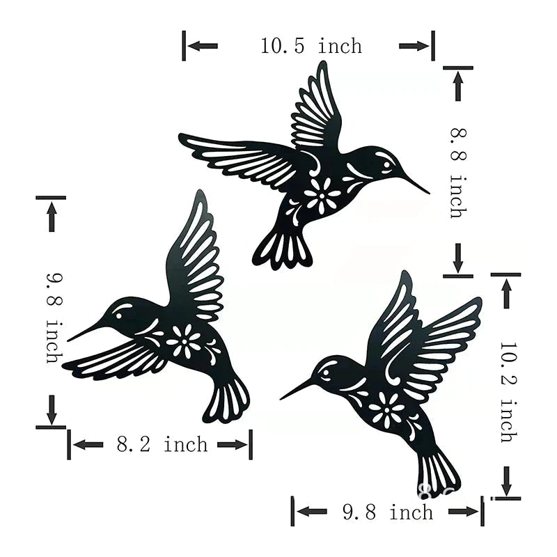 Lisslune | Nature'sFlight - Elegant Hummingbird Wall Sculpture