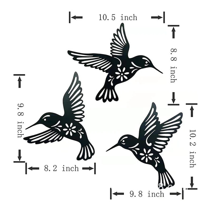 Lisslune | Nature'sFlight - Elegant Hummingbird Wall Sculpture