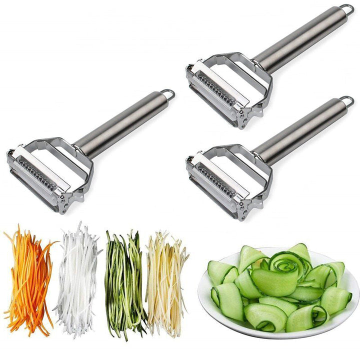 Lisslune | Ultra-sharp Stainless Steel Multifunctional Vegetable Peeler & Julienne Cutter