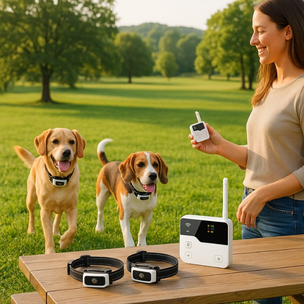 Lisslune | Wireless Dog Fence with Training Collar – 2-in-1 Electric Containment System for Safe Dog Boundaries