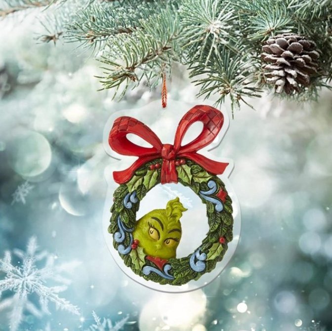 Lisslune | Grinch Christmas Tree Ornament Tag