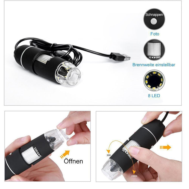 Lisslune | Portable 1000X Zoom 1080p Microscope Camera