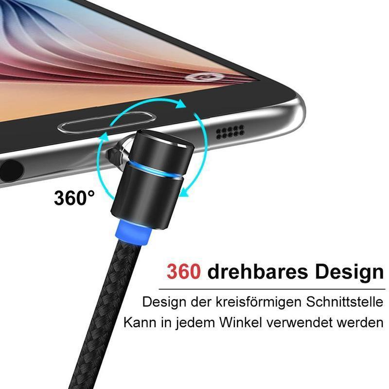 Lisslune | Bequee 3 in 1 magnetic charging cable for Lightning, Micro and Type C, 2m