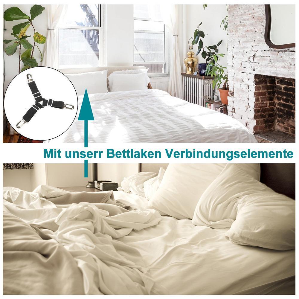Lisslune | Bed sheet fasteners, 8 adjustable triangle rubber bands