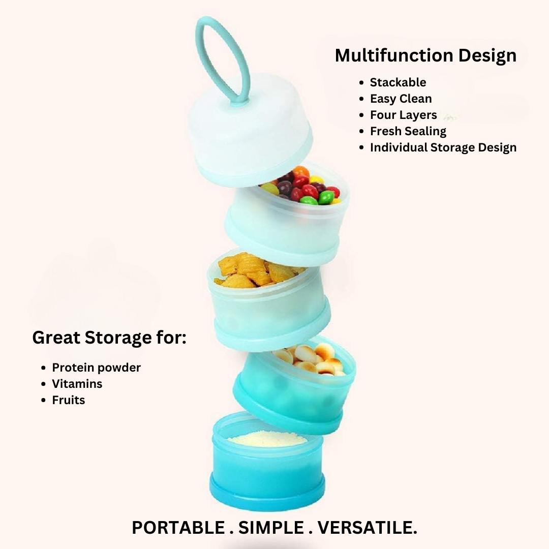 Lisslune | 4-Compartment Stackable Portion Control Containers