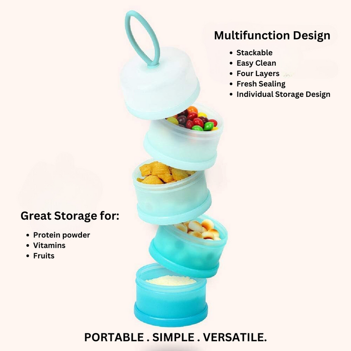 Lisslune | 4-Compartment Stackable Portion Control Containers