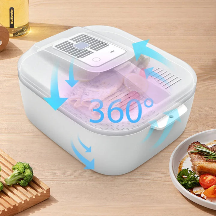 Lisslune | Multifunctional Fruit and Vegetable Cleaning Box – Automatic Cleaner with Draining Basket & Storage Lid
