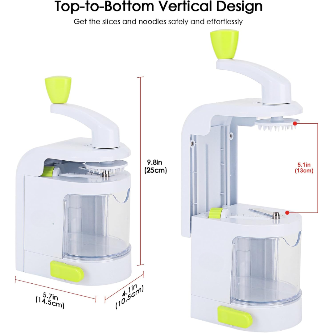 Lisslune | 4-in-1 Heavy Vegetable Spiralizer with Strong Suction Cup
