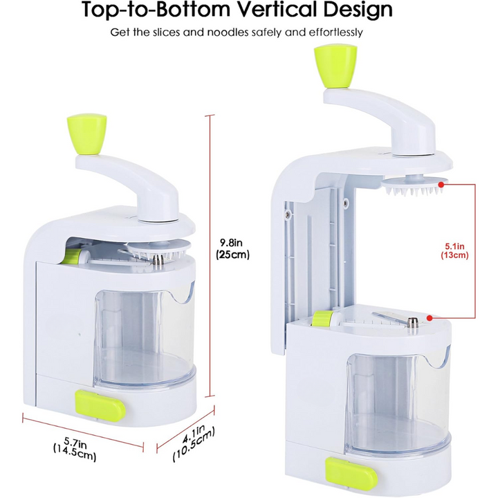 Lisslune | 4-in-1 Heavy Vegetable Spiralizer with Strong Suction Cup