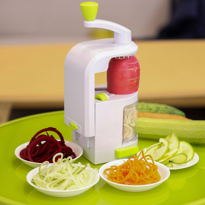 Lisslune | 4-in-1 Heavy Vegetable Spiralizer with Strong Suction Cup