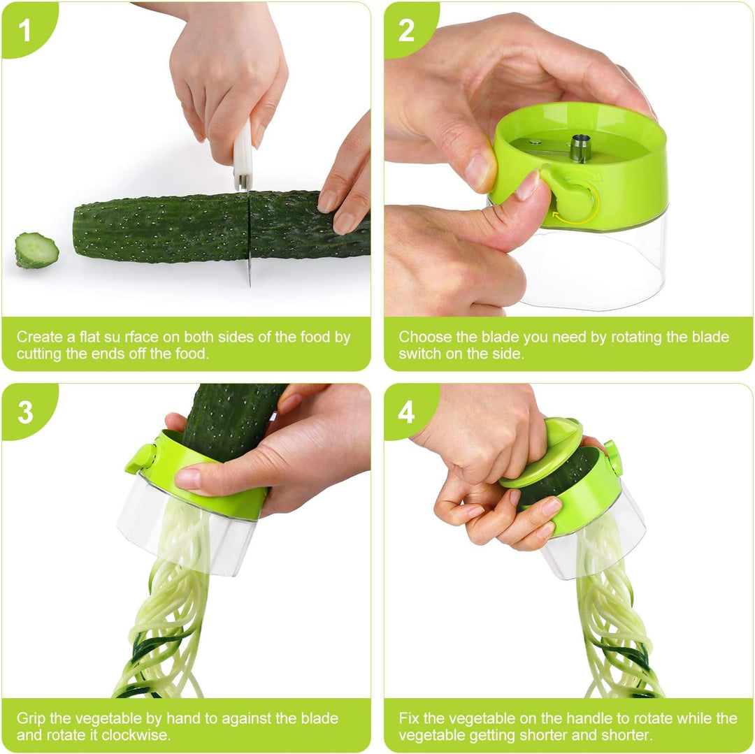 Lisslune | 4-in-1 Zoodle Maker – Vegetable Spiralizer