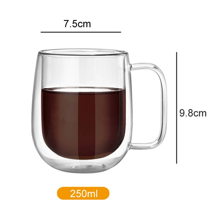 Lisslune | Handmade Double Thermal Insulated Glass Mug