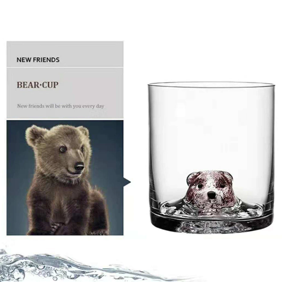 Lisslune | 3D Animal Ultra Clear Unique Wine Glass