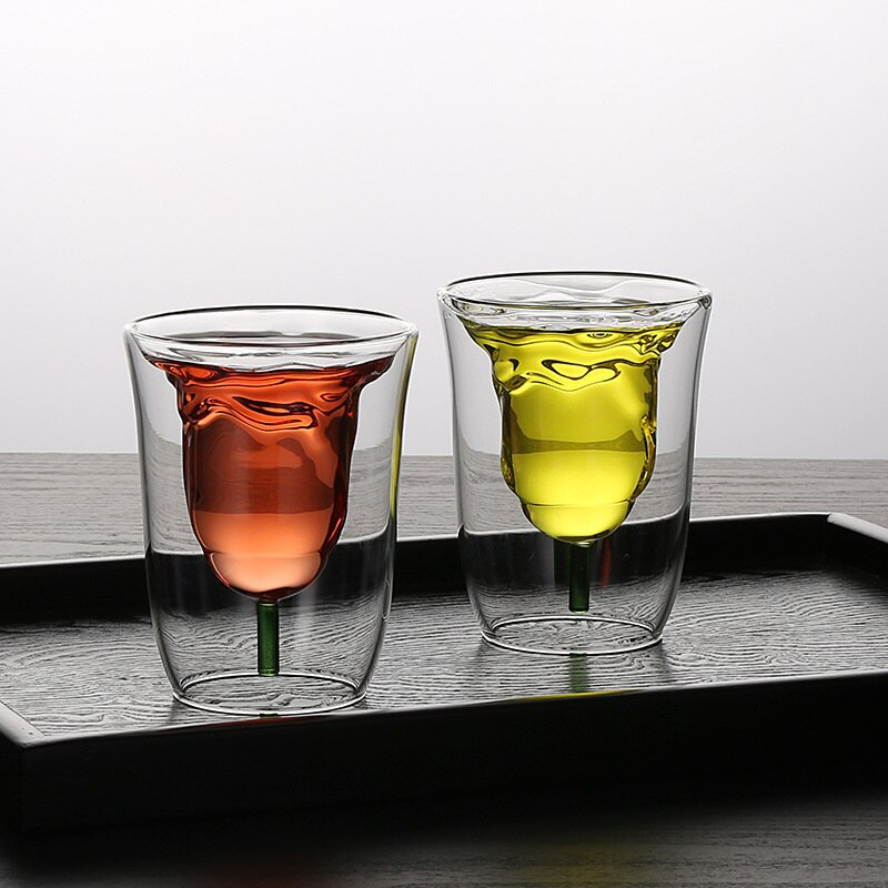 Lisslune | Flower Pattern Double-Layer Glass